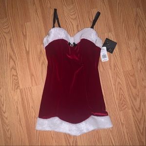 Christmas Lingerie Sexy Dress with matching panty